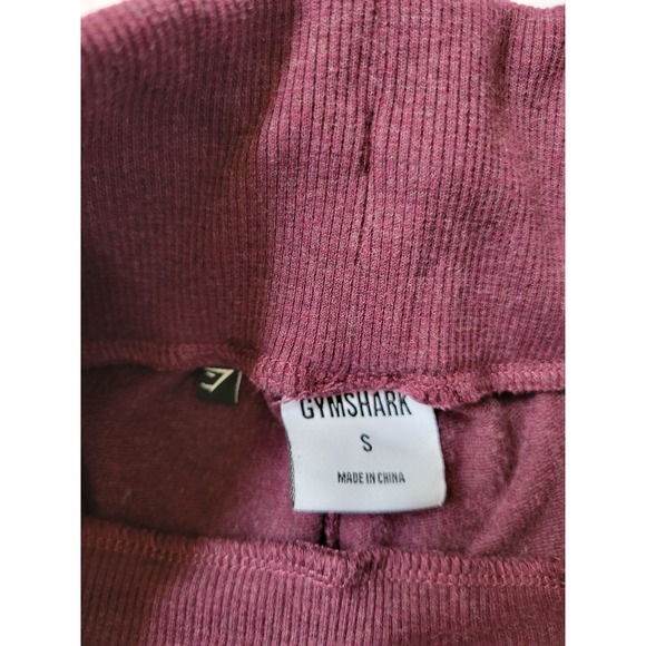 Gymshark Ark High Waist Wrap Tie Joggers Burgundy Women's Side Leg Tie Sz S - Picture 8 of 10